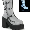 Gris Vegan 12 cm ASSAULT-66 bottines à talons épais plateforme lolita