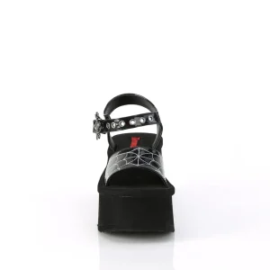 Hologramme 6,5 cm DemoniaCult FUNN-10 emo lolita sandale talon compensé plateforme