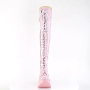 Hologramme 13 cm DYNAMITE-300 Plateforme cuissardes et genoux talon compensé rose