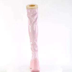 Hologramme 13 cm DYNAMITE-300 Plateforme cuissardes et genoux talon compensé rose