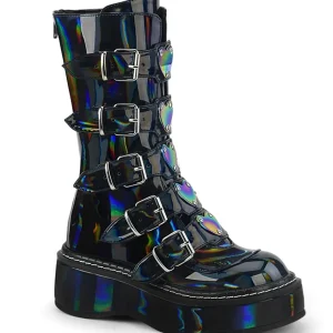 Hologramme 5 cm EMILY-330 plateformes bottes à boucles pour femmes