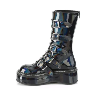 Hologramme 5 cm EMILY-330 plateformes bottes à boucles pour femmes