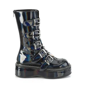 Hologramme 5 cm EMILY-330 plateformes bottes à boucles pour femmes