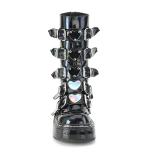 Hologramme 5 cm EMILY-330 plateformes bottes à boucles pour femmes