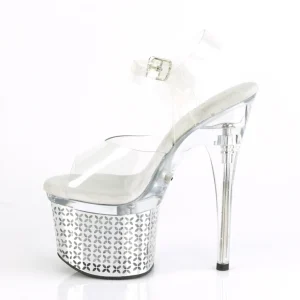 LED ampoule plateforme 18 cm DISCOLITE-708FLP sandales talons hauts de pole dance
