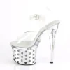 LED ampoule plateforme 18 cm DISCOLITE-708DOTS sandales talons hauts de pole dance