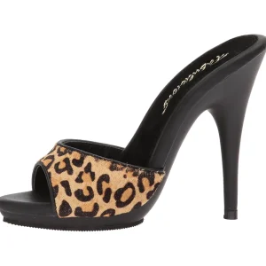 Leopard 13 cm Fabulicious POISE-501FUR mules talons hauts