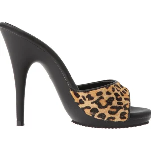 Leopard 13 cm Fabulicious POISE-501FUR mules talons hauts