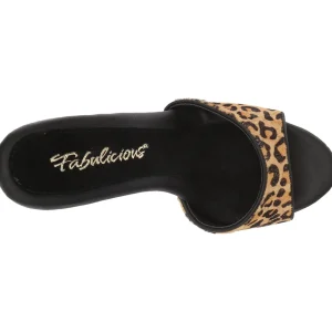 Leopard 13 cm Fabulicious POISE-501FUR mules talons hauts