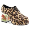 Leopard PIMP-02 chaussures proxénète hommes avec talon aquarium poisson rouge