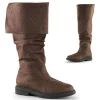 Marron bottes robinhood pour hommes cosplay renaissance halloween bottes