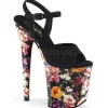 Motif Floral 20 cm FLAMINGO-809WR Plateforme Haut Talon