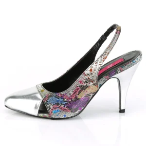 Motif serpent 10 cm DREAM-405 escarpins slingback chaussures travesti