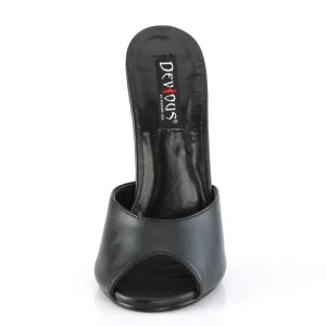 Mules noirs 15 cm DOMINA-101 Mules à talons hauts fetish