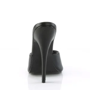 Mules noirs 15 cm DOMINA-101 Mules à talons hauts fetish