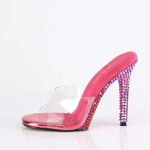 Mules Pink 11,5 cm GALA-01DMM Mules à talons hauts strass