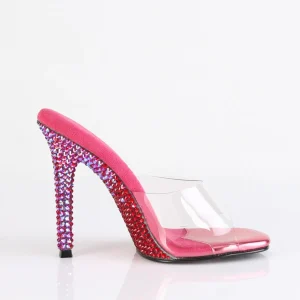 Mules Pink 11,5 cm GALA-01DMM Mules à talons hauts strass