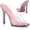 Mules Rose 11,5 cm GALA-01DMM Mules à talons hauts strass
