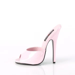 Mules roses 15 cm DOMINA-101 Mules à talons hauts fetish