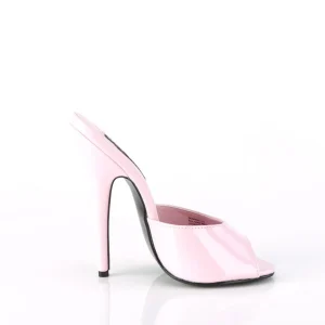 Mules roses 15 cm DOMINA-101 Mules à talons hauts fetish