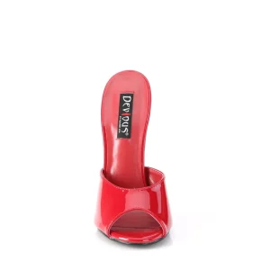 Mules rouge 15 cm DOMINA-101 Mules à talons hauts fetish