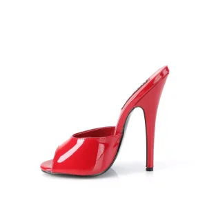 Mules rouge 15 cm DOMINA-101 Mules à talons hauts fetish