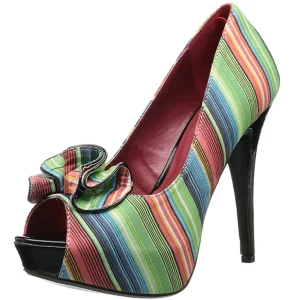 Multicolore 13 cm LOLITA-12 chaussures escarpins bout ouvert