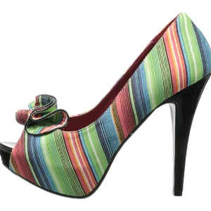Multicolore 13 cm LOLITA-12 chaussures escarpins bout ouvert