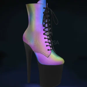 Neon 20 cm Pleaser FLAMINGO-1020REFL bottines de pole dance