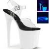 Neon Blanc 20 cm Pleaser FLAMINGO-808UV Talons Hauts Plateforme