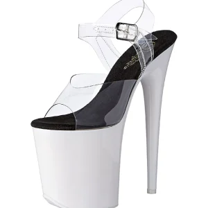 Neon Blanc 20 cm Pleaser FLAMINGO-808UV Talons Hauts Plateforme
