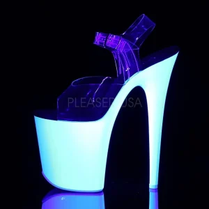 Neon Blanc 20 cm Pleaser FLAMINGO-808UV Talons Hauts Plateforme
