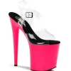 Neon Rose 20 cm Pleaser FLAMINGO-808UV Talons Hauts Plateforme