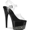 Noir 18 cm ADORE-708-3 chaussures plateforme et talons glitter