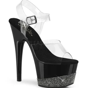 Noir 18 cm ADORE-708-3 chaussures plateforme et talons glitter