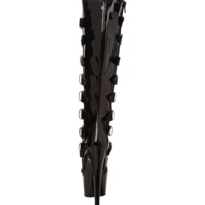 Noir 18 cm ADORE-2043 plateformes bottes à boucles pour femmes