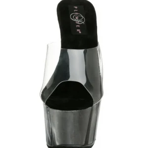 Noir 18 cm ADORE-701G Etinceler Plateforme Mules Hautes