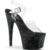 Noir 18 cm ADORE-708MG etincelle talons avec plateforme