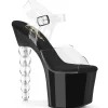 Noir 18 cm BLISS-708 perlé talons hauts avec plateforme