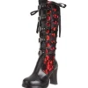 Noir 10 cm CRYPTO-106 bottes lolita gothique semelles épaisses