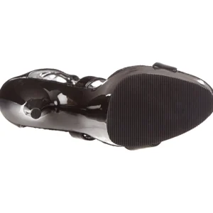 Noir 15 cm DELIGHT-698 spartiates hautes genoux sandales gladiateur