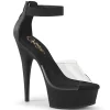 Noir 15 cm DELIGHT-624 talon haut avec bande de cheville