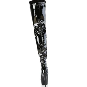 Noir 15 cm DELIGHT-3000BONE Cuissardes Bottes Plateforme