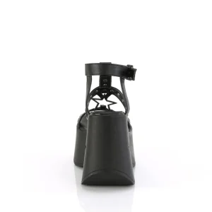 Noir 13 cm DemoniaCult DYNAMITE-12 sandales emo talons compensées