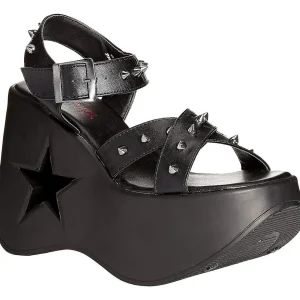 Noir 13 cm DemoniaCult DYNAMITE-02 sandales lolita talons compensées