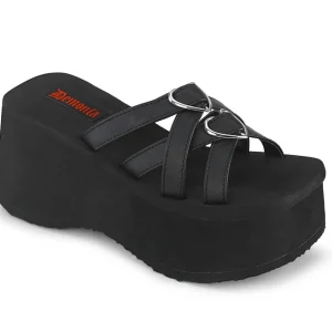 Noir 9 cm DemoniaCult FUNN-15 mules plateforme de emo gothic