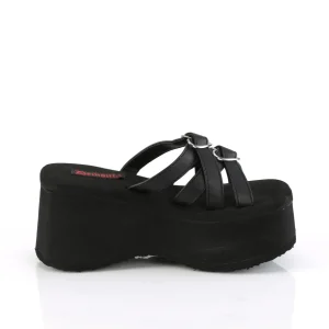 Noir 9 cm DemoniaCult FUNN-15 mules plateforme de emo gothic
