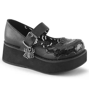 Noir 6 cm DemoniaCult SPRITE-05 chaussures plateforme gothique