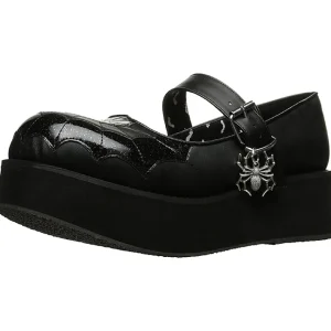 Noir 6 cm DemoniaCult SPRITE-05 chaussures plateforme gothique