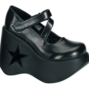 Noir 13 cm DYNAMITE-03 chaussures lolita gothique talons compensées